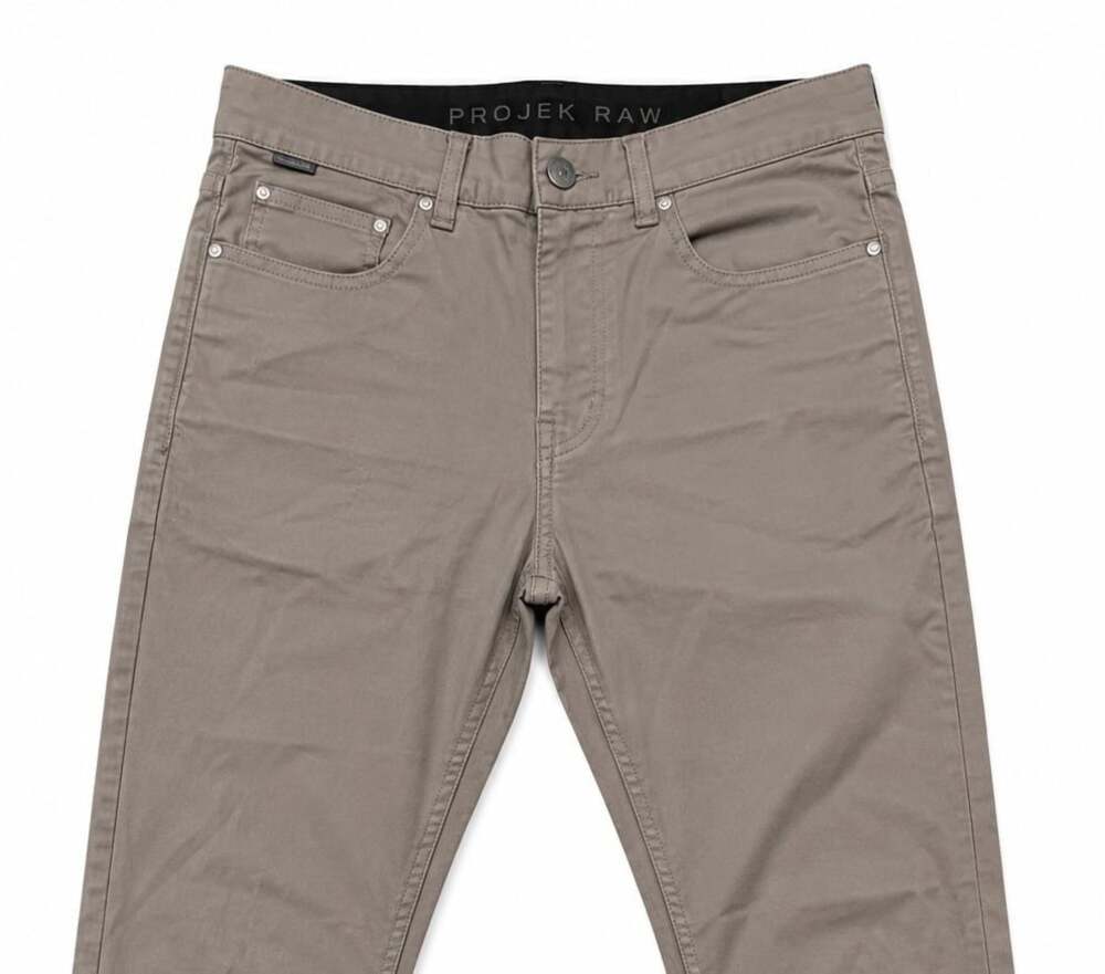 ​Projek Raw Men's Classic Fit Stretch Chino Pants Taupe Brown Size 34x30 Casual